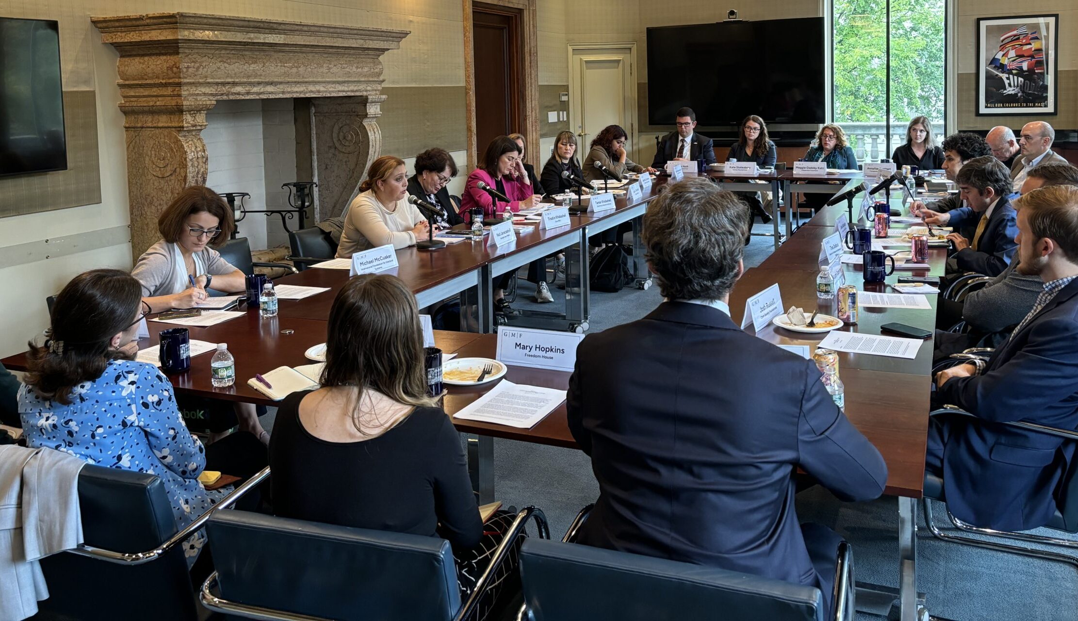 Civic IDEA, in collaboration with the Democracy Research Institute and Courtwatch, participated in a meeting hosted by the German Marshall Fund focusing on Georgia’s critical 2024 parliamentary elections.