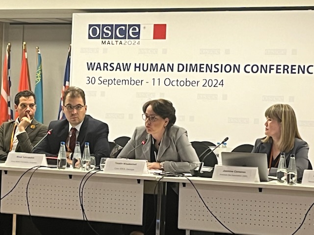 Tina Khidasheli is participating in the annual OSCE conference taking place in Warsaw.