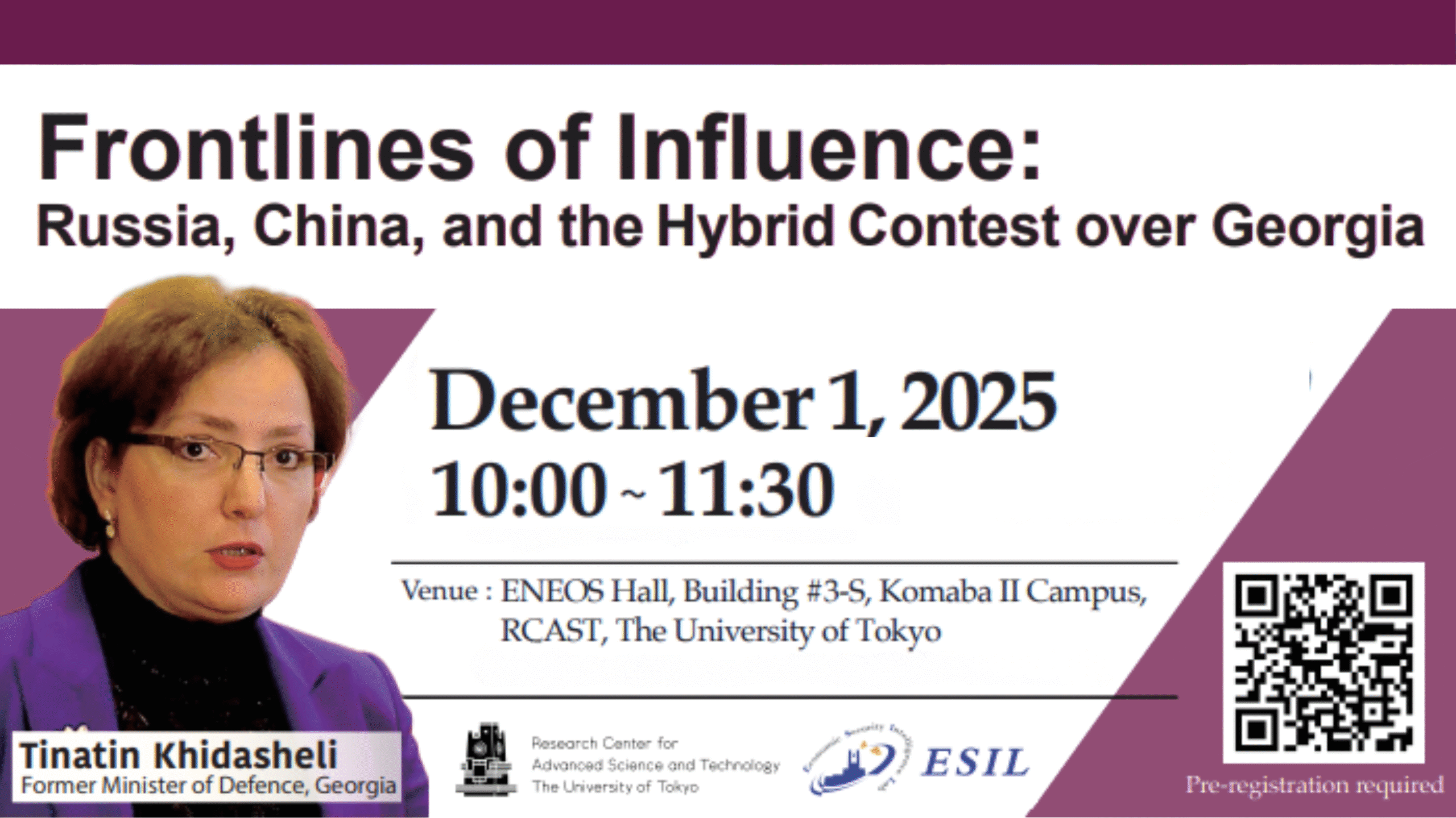 რუსეთისა და ჩინეთის გავლენის ოპერაციები საქართველოში – თინათინ ხიდაშელის გამოსვლა ტოკიოს უნივერსიტეტში